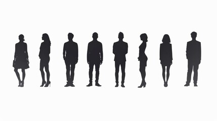 group of people silhouettes