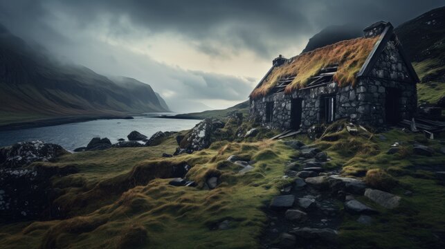 Dramatic image of a house