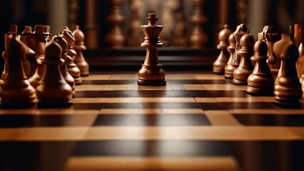 beautiful chess board with ornate peices