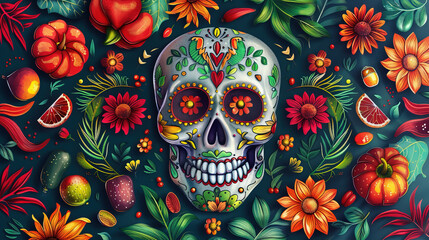Mexican Day of the Dead Background
