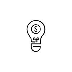 Budget Thinking Line Style Icon Design
