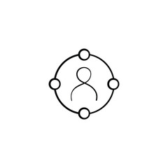 Connection Line Style Icon Design