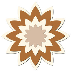 Abstract floral ornament, Flower pattern element , flower icon symbol 