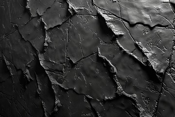 Monochrome photo of a dark bedrock with a tire tread pattern