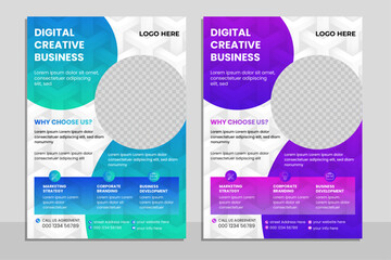 flayer design 2 set, corporate business flyer template design, business marketing flyer, digital marketing agency flyer, creative marketing agency flayer design