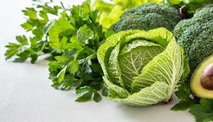 fresh green vegetables