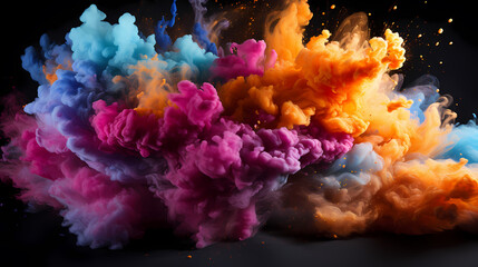 Dust explosion abstract background, Holi background