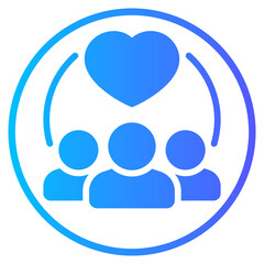 dedication gradient icon