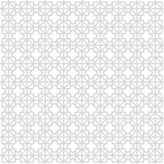 Seamless monochrome geometric pattern, square basic shapes and combined vertical and horizontal lines on a white background.