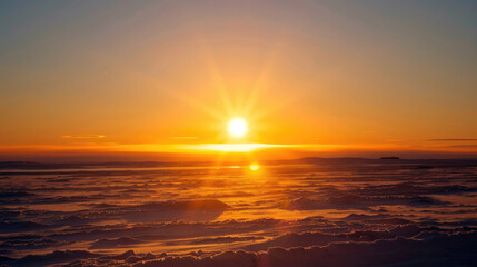 A mesmerizing display of the midnight sun during the summer solstice in the Arctic Circle