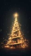 beautifully decorated Christmas tree with twinkling lights and festive ornaments