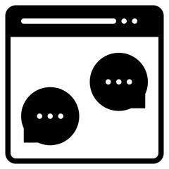talk communication chat contact online solid glyph