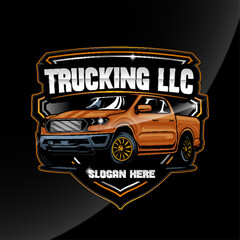 Trucking logo template truck auto logo car logo template