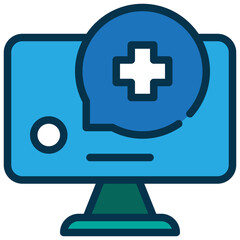 communication healthy chat healthcare online filled outline