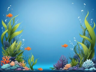 Obraz na płótnie Canvas World Oceans Day Save Environment,Beautiful Underwater in wild nature background,Generative Ai.