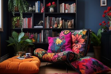Bohemian Rhapsody Room Decors: Floral Maxi Cushion Covers, Quirky Bookends, & Layered Rugs