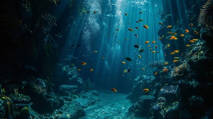 As darkness falls the underwater world comes to life creating a magical and serene atmosphere. 2d...