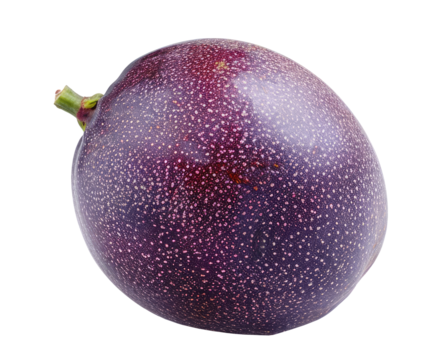 One whole passion fruit isolated on transparent background