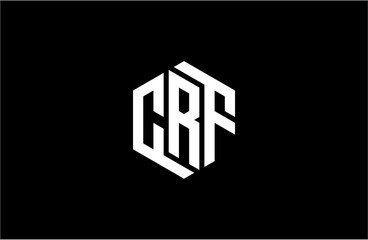 CRF creative letter logo design vector icon illustration