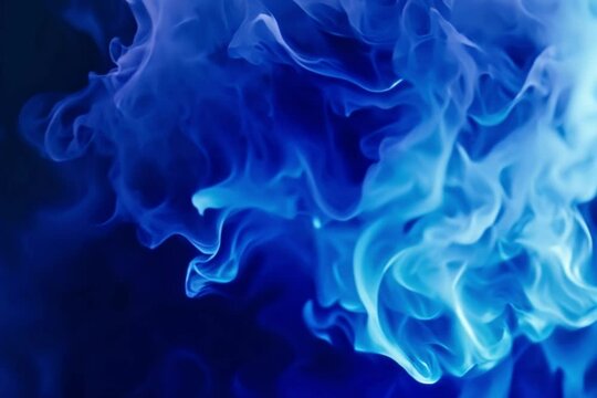 blue smoke on blak background