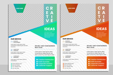 Corporate business flyer template design. Simple minimalist corporate business flyer design template.