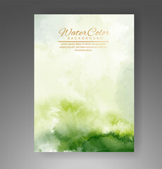 Cover template with watercolor background. Design for your cover, date, postcard, banner, logo.