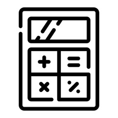 calculator Line Icon