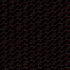diagonals of maroon and gold hand drawn stripes. decorative art. black repetitive background. vector seamless pattern. geometric fabric swatch. wrapping paper. design template for linen, textile