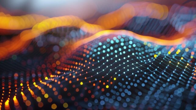 Detailed shot of a machine learning software yzing patterns in student performance data as part of an Automated Grading System. .