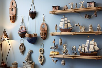 Anchor Wall Hooks & Ship in a Bottle: Pirate Ship Theme Children's Bedroom Ideas