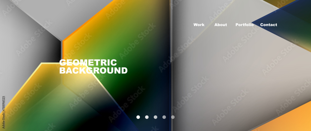 Aufkleber This geometric background features numerous triangles in electric blue color. It resembles a digital display device or multimedia gadget with a modern design