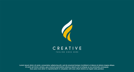 Initial letter F logo design vector illustration.