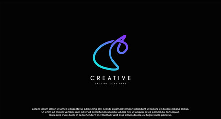 Initial letter C technology logo design vector illustration.