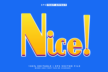 nice 3d editable vector eps text effect design