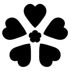 Fototapeta premium Abstract flower with heart shape petals