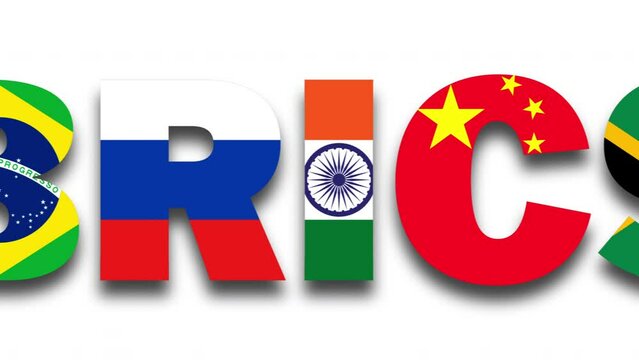 BRICS nations dolly shot motion graphics animation white background