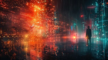 Data Security and Privacy. The importance of cybersecurity protocols and encrypted communication channels symbolizing the protection of information and data security and privacy.