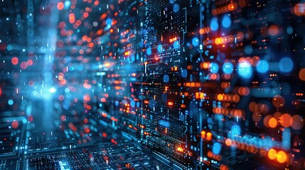 Fototapeta premium Data Security and Privacy. The importance of cybersecurity protocols and encrypted communication channels symbolizing the protection of information and data security and privacy.