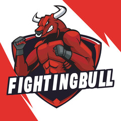 ANGRY BULL MASCOT LOGO 