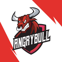 ANGRY BULL MASCOT LOGO 
