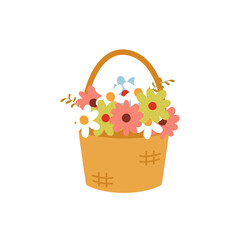 Basket with Spring flowers