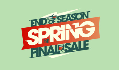 End of season Spring final sale banner mockup