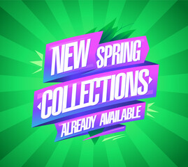 New spring collections already available, vector banner - 788925910