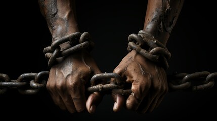 Fototapeta na wymiar International Day of Slavery and the Abolition of Slavery August 23 Generative AI