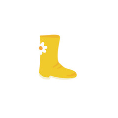 Yellow rubber boot