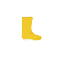 Yellow rubber boot