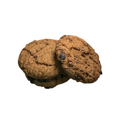 Isolated choco chips cookie