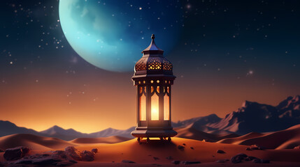 Naklejka premium Ramadan background, celebrating Eid al-Fitr and Ramadhan