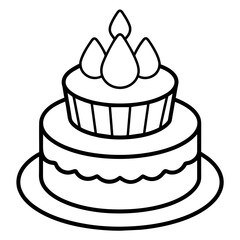        birth, birthday, bread, cake, cakes, candle, chocolate, chiffon, celebration, cupcakes, collection, design, event, happy birthday, kids, party, occasion, pastry, layer, realistic, 