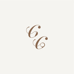 Luxury and Elegant initial monogram logo letter wedding concept design ideas GG